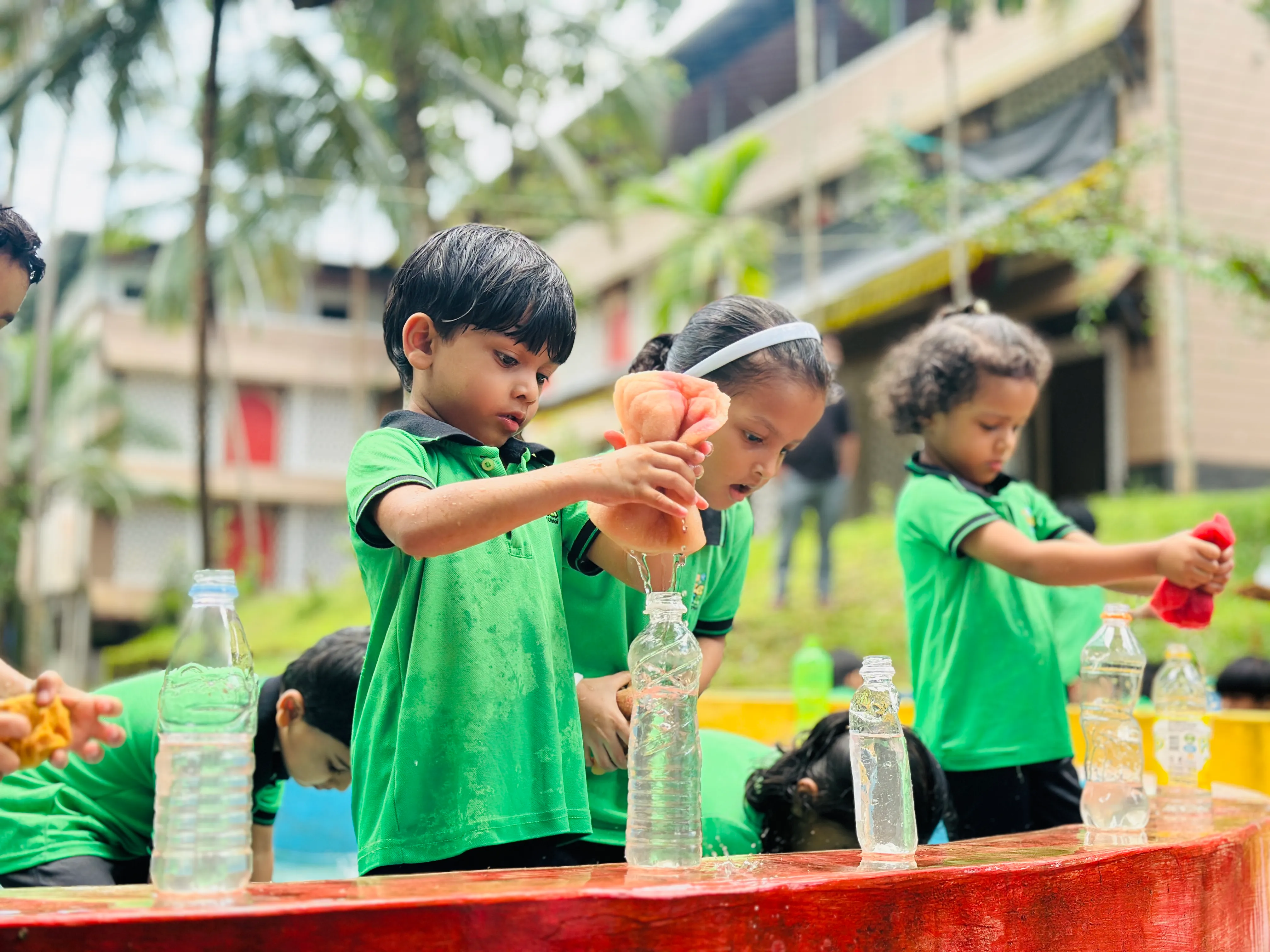Preschool children engaging in group activities at our Islamic in Kozhikode, Kerala.